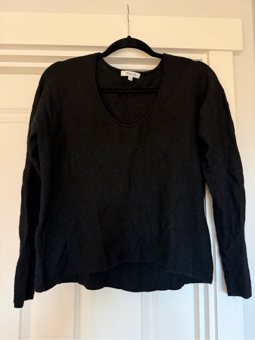 Madewell Black Scoop-Neck Long Sleeve Sweater